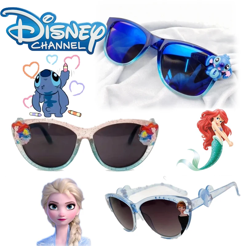 Disney Lilo & Stitch Cartoon Sunglasses Disney Princesses Outdoor Glasses Kids Boys Girls Cute Decoration Children Holiday Gifts