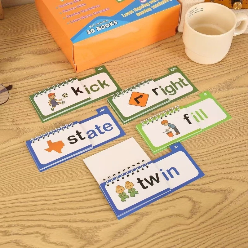 Reading Rhymes Flipping Books Early Education Learning Flashcards Children's Learning Supplies Multiple Contents Clear Printing