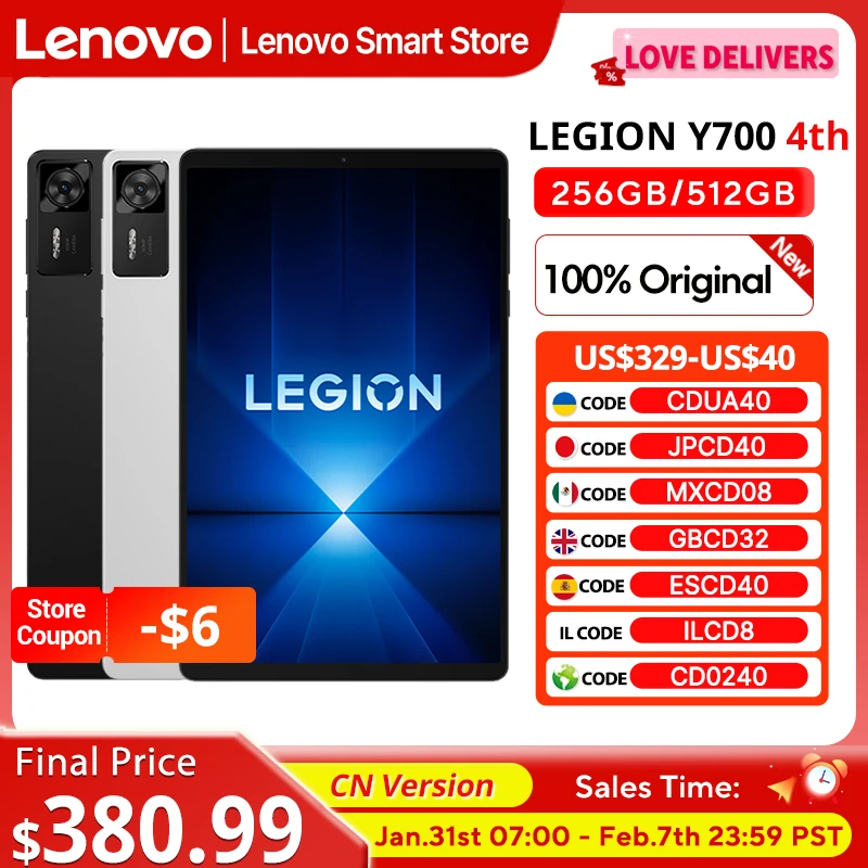 Lenovo Legion Y700 4th Gaming Tablet Original CN Version Snapdragon 8 Elite 8.8-inch 3K 165Hz Display 7600mAh Android 15 Pad PC