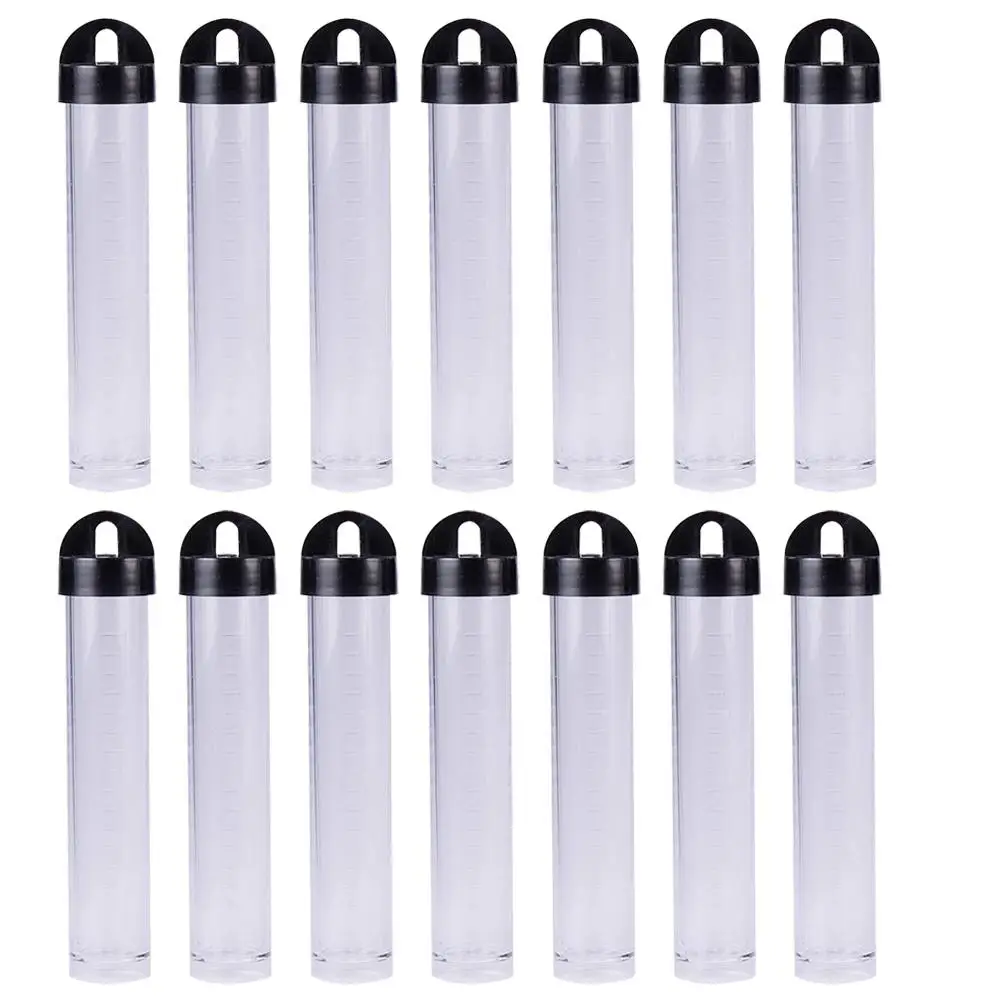

30 pcs Black Cap Bottles Beads Tubes Empty Storage Containers Lightweight Impact Resistant Portable Jewelry Supplies for Small