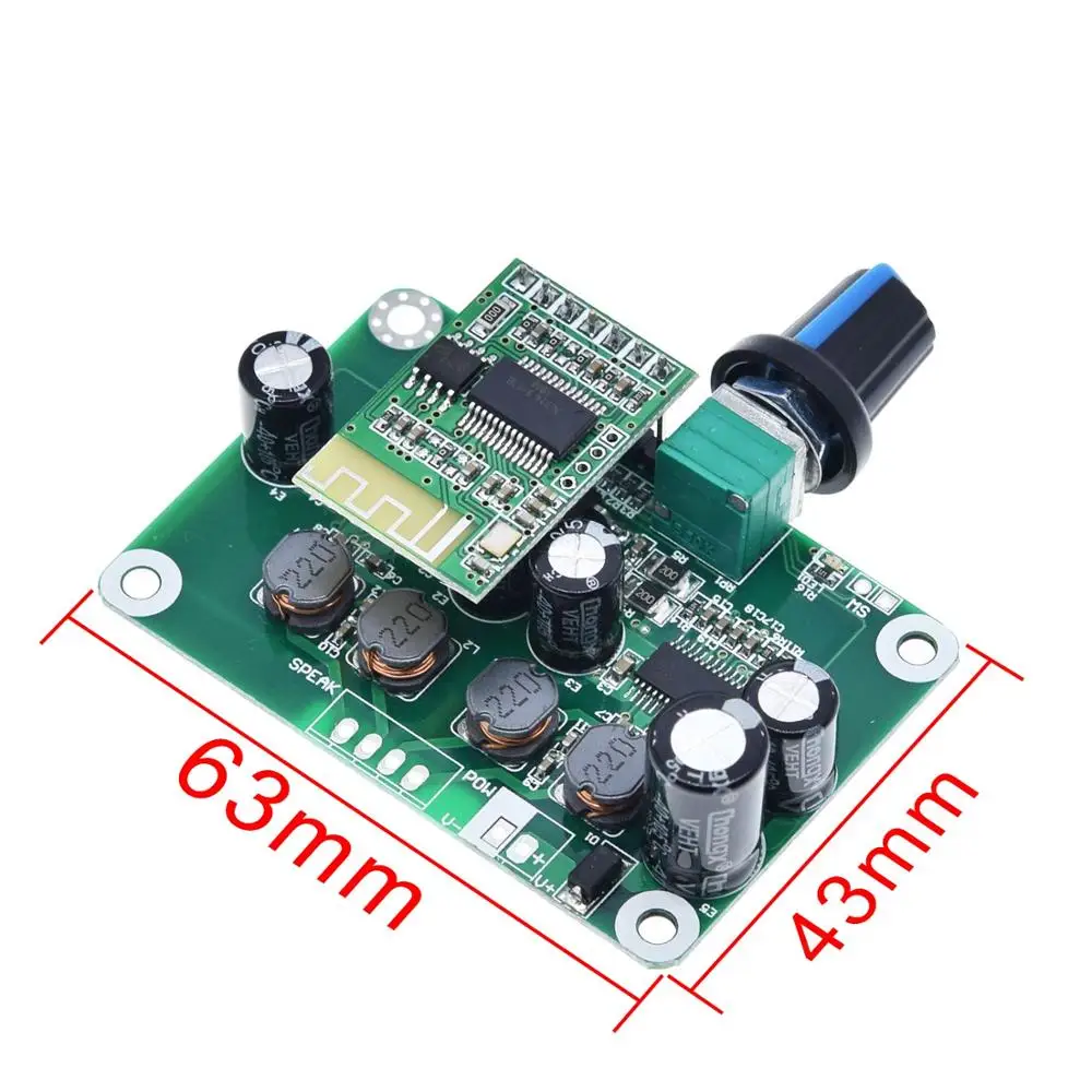 TZT Bluetooth 4.2 TPA3110 30w+30W Digital Stereo Audio Power Amplifier Board Module 12V-24V car for USB Speaker,Portable Speaker