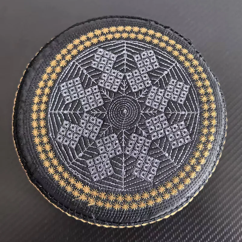 Chapéus de Oração Muçulmanos em Algodão com Bordado, Kippah Judaica, Chapéu Homme, Lenço de Cabeça Árabe, Topkippot, Turbante, Boné Saudita UAE