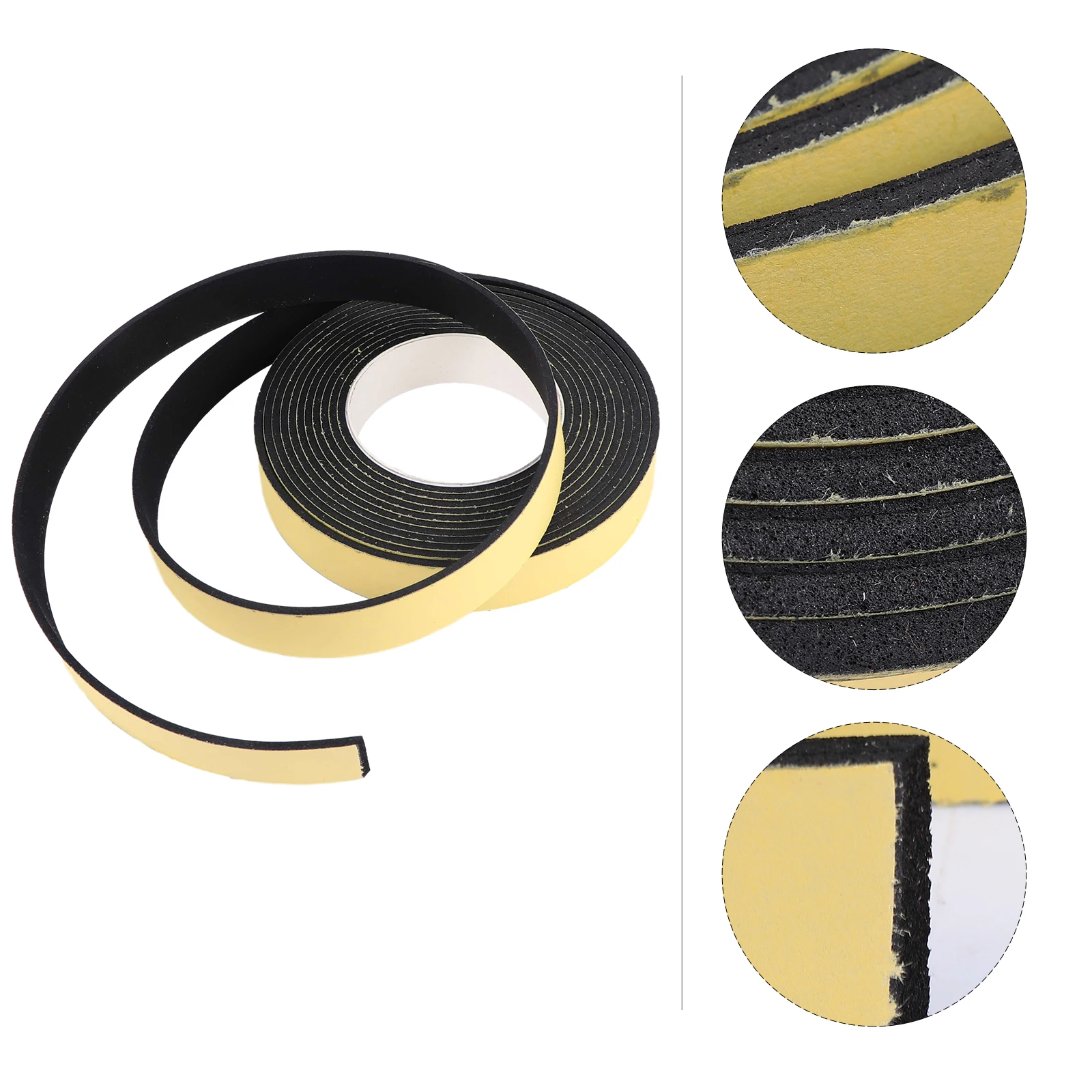 

2pcs Eva Sponge Sealing Tape Window Door Anti-Collision Shockproof Strip Adhesive Closed Cell Insulation Moisture Barrier Seal