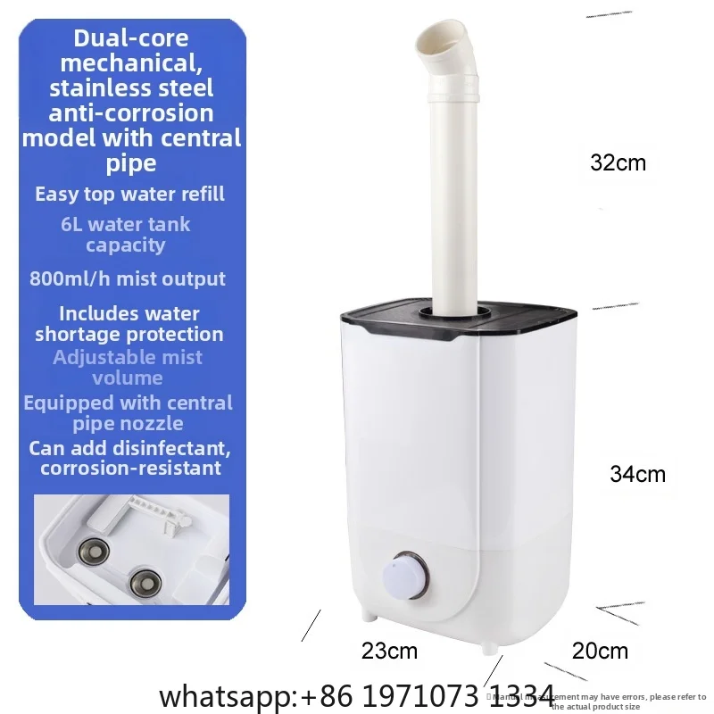 6L Large Capacity Humidifier for Home&Office | Ultrasonic Cool Mist | Auto Shut-off, Quiet Operation