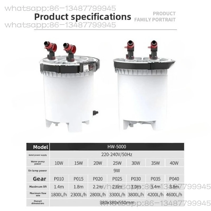 Accessory for Large Aquarium Filter - Compatible with HW3000 External Frequency Conversion Filter, Maintain Clear Tank Water