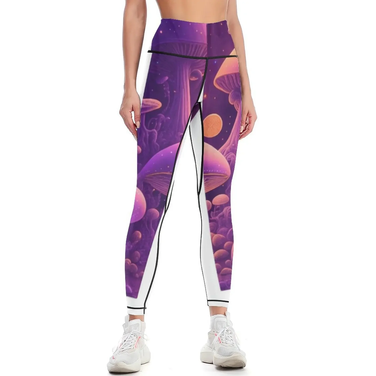 PLANETA DE MUSHROOMS Leggings leggings para esportes fitness para academia roupas de ginástica Leggings femininas