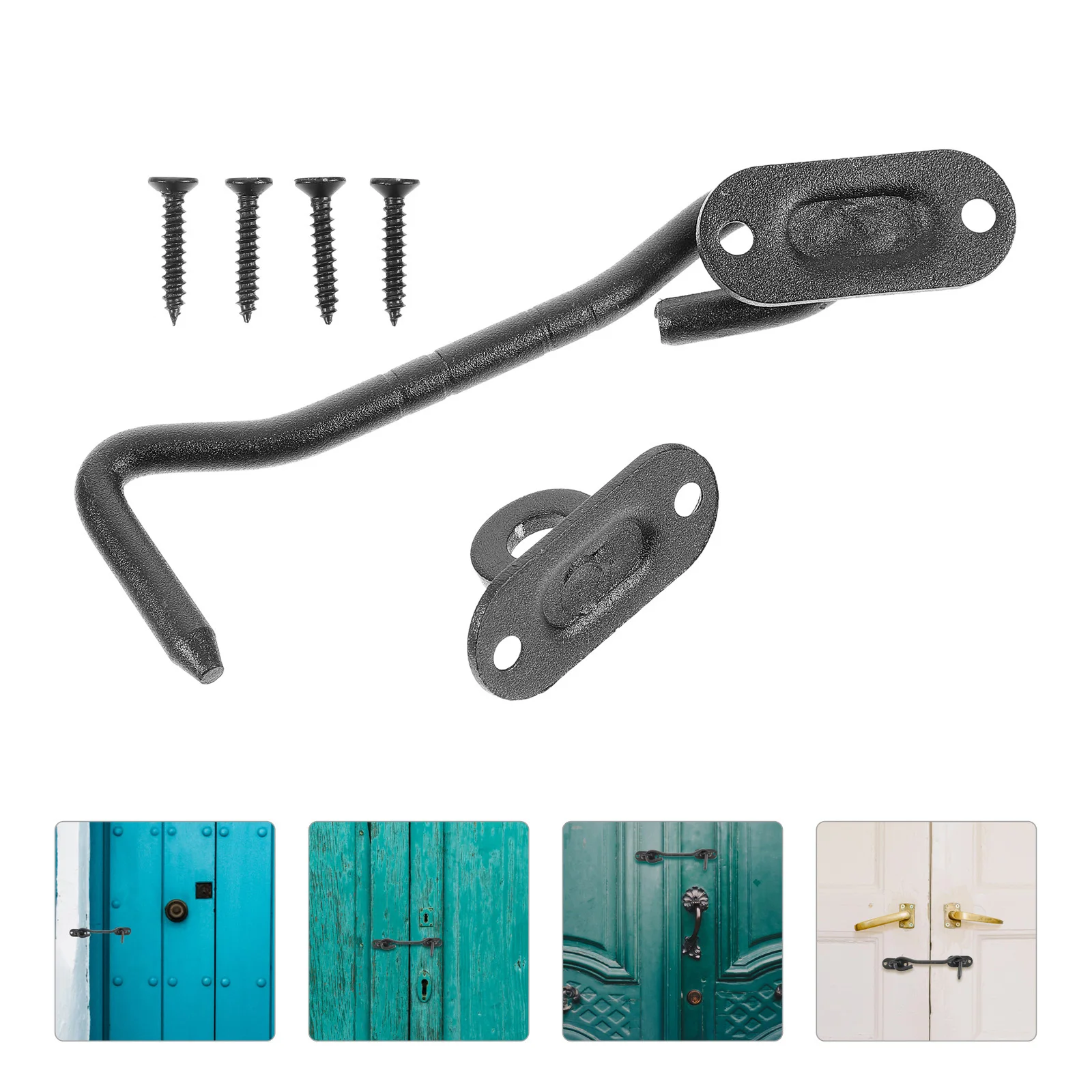 

2 set Window Hook Stainless Steel Door Gate Lock For Sliding Doors Security Fast Installation Latch Door Latch Lock