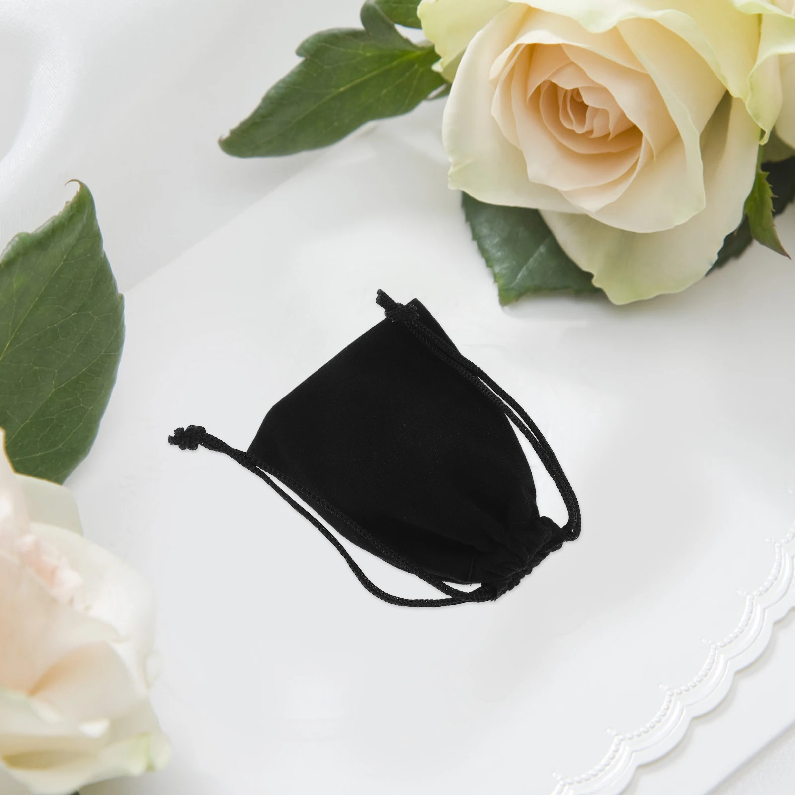 

50 Pcs Velvet Storage Bag Jewelry Candy Gift Drawstring Pouch Felt Bags with Flannel Banquet