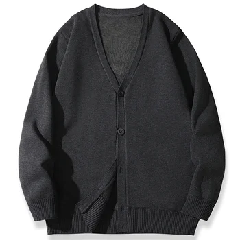 Men's Velvet Knit Cardigan Jacket 4 2026 New Men's Casual Long Sleeved Velvet Sweater Cardigan Knitted Jacket Top Autumn and Winter Fashionable Versatile Jacket 4