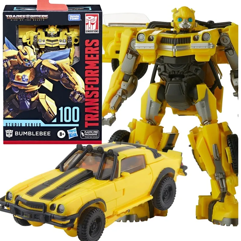 Transformation Studio Series Deluxe Class 100 Yellow Blebee Toy, Rise Of The Beasts, 4.5in, Action Figure For Ages 8 And Up