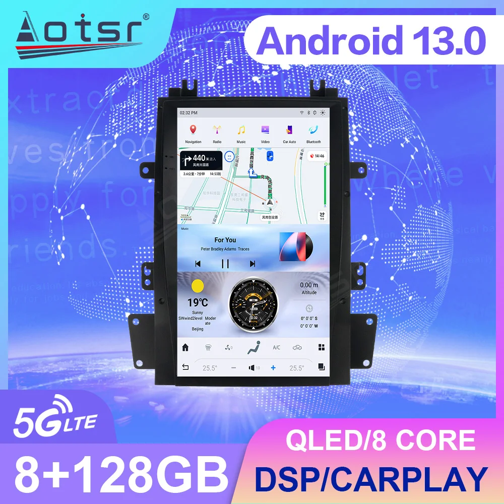 

13.6 Inch T-Style Screen Android 13 Car Radio For Cadillac Escalade 2008-2012 Multimedia Bluetooth Carplay GPS Stereo Head Unit