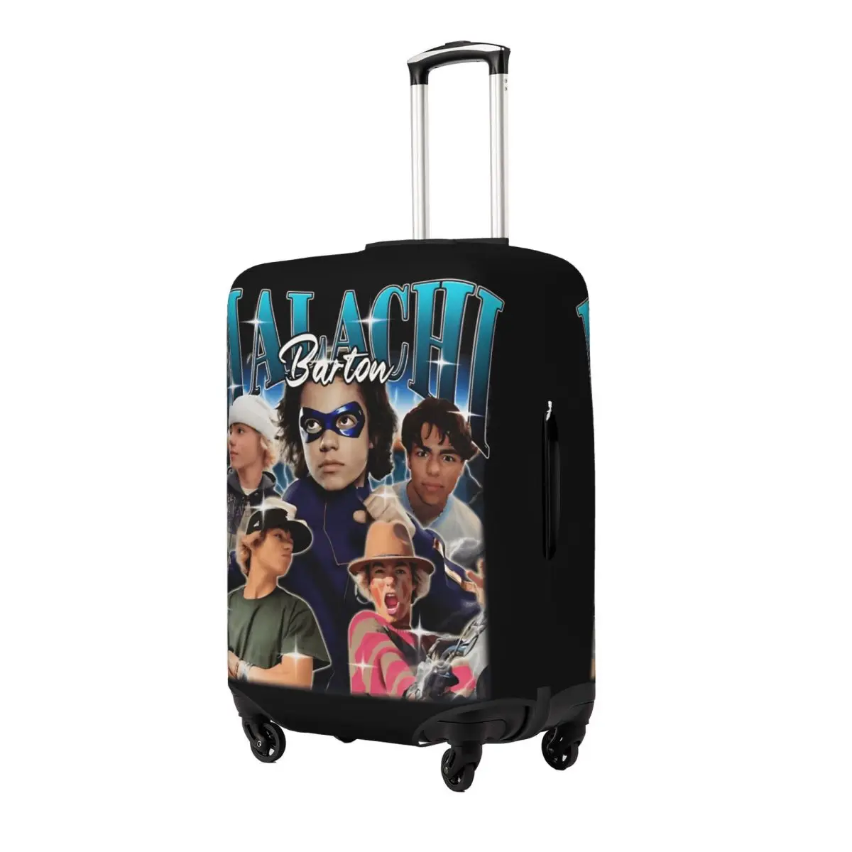 Malachi Barton Retro Collage Fan Suitcase Cover Strectch Business Protection Luggage Case Holiday