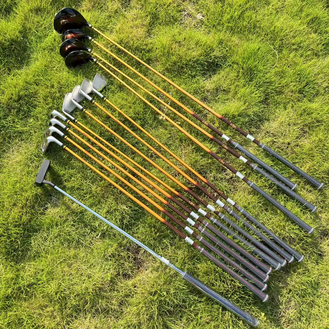 RYU Men Complete Golf Club Set 13PCS,R Flex Graphite Shaft,Men Golf Clubs for Beginner Intermediate Golfer Training Practice