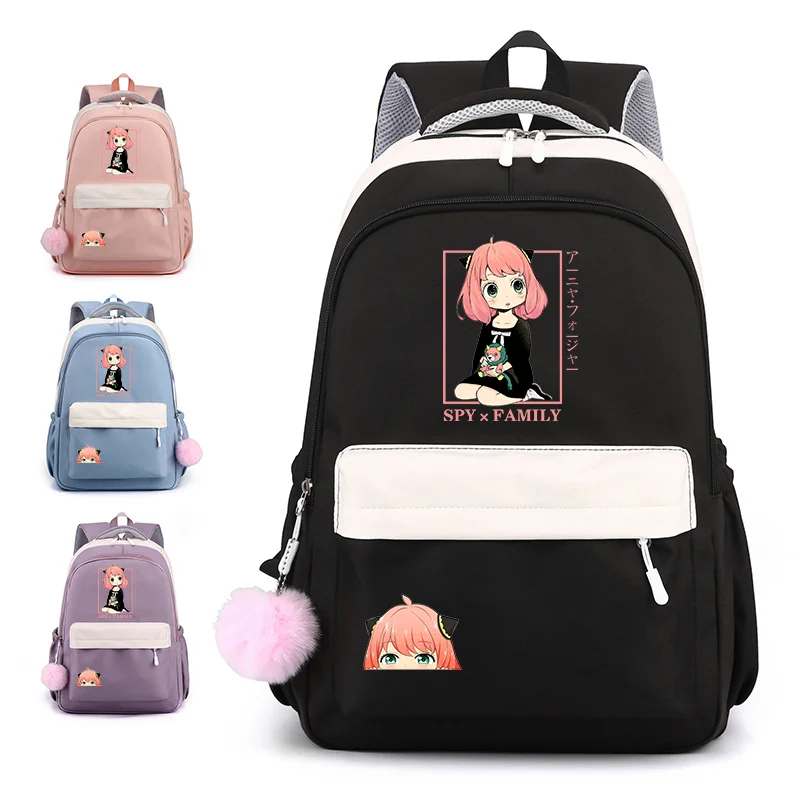 

New Anime Anya Forger Pattern Backpack Cute Anya Forger Harajuku Backpack Teenagers Casual School School Bag