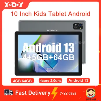 XGODY WiFi Tablet Android Pc 10.1 inch Kids Learning Education Tablets Children Gift 4GB RAM 64GB ROM Quad-core 7000mAh