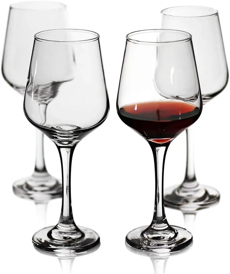 

Wine Glasses Set of 4,Durable Red Wine Glasses for Bordeaux/Cabernet,Thick Resistant White Wine Glass for Housewarming,W