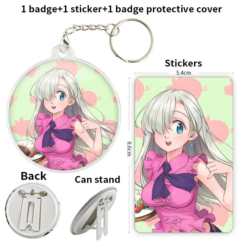 Elizabeth Liones juego Anime personaje insignia broche ancla periféricos Pin DIY accesorios regalo para niños moda 75mm ropa