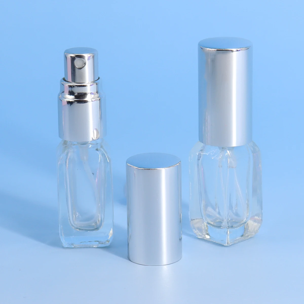 3Ml Model Transparante Vierkante Glazen Mistspuitfles 3cc Hervulbare Monster Glazen Flesjes Draagbare Mini Parfum Verstuiver 12 Stuks