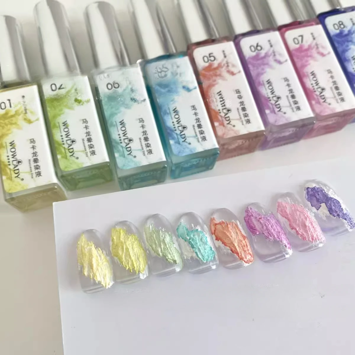 

8Colors Macaron Watercolor Nail Ink 10ml Blossoming Effect Nails Art Design Natural Air Dry Nail Art Varnish Manicure Nail Gel