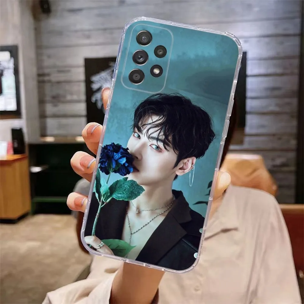 Kpop C-Cha Eun Woo Phone Case For Samsung Galaxy A71,70,52,51,40,31,A50,30S,21S,Note20ultra Transparent Cover