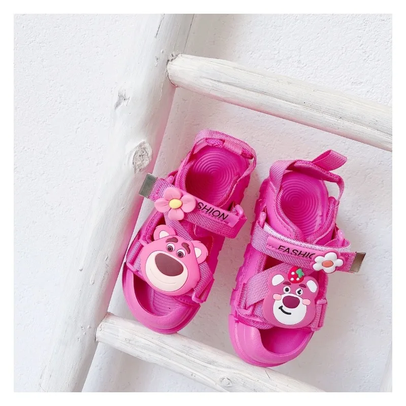 

Summer Cartoon 2026 Children's Fashion Beach Shoes Non-slip Rose Red Girls Casual Shoes Baby Comfortable Soft-soled Sandals