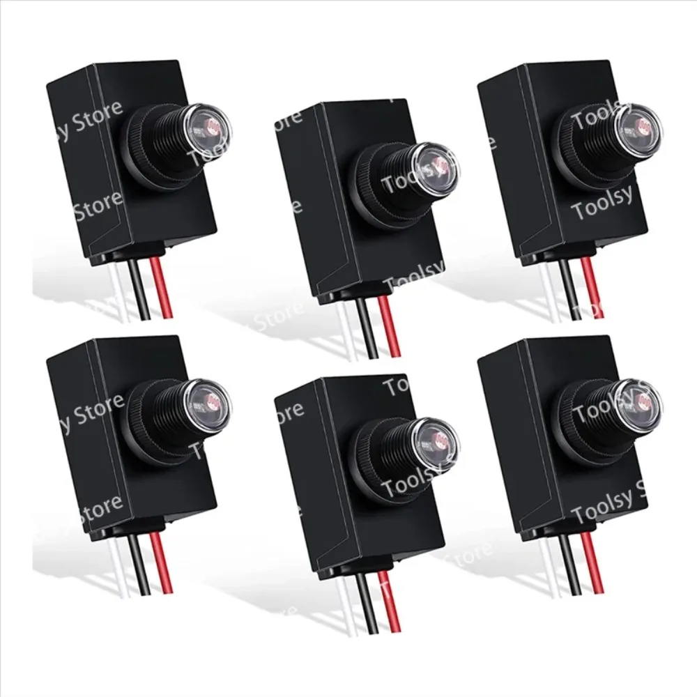 

6 упаковок датчика от сумерения до рассвета для наружного освещения 120-277 В фотоэлектрический переключатель датчик света фотоэлемента