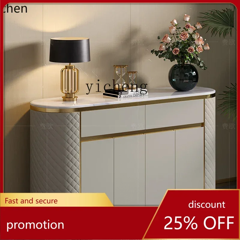 

HXL side cabinet storage post-modern marble custom restaurant entrance cabinet