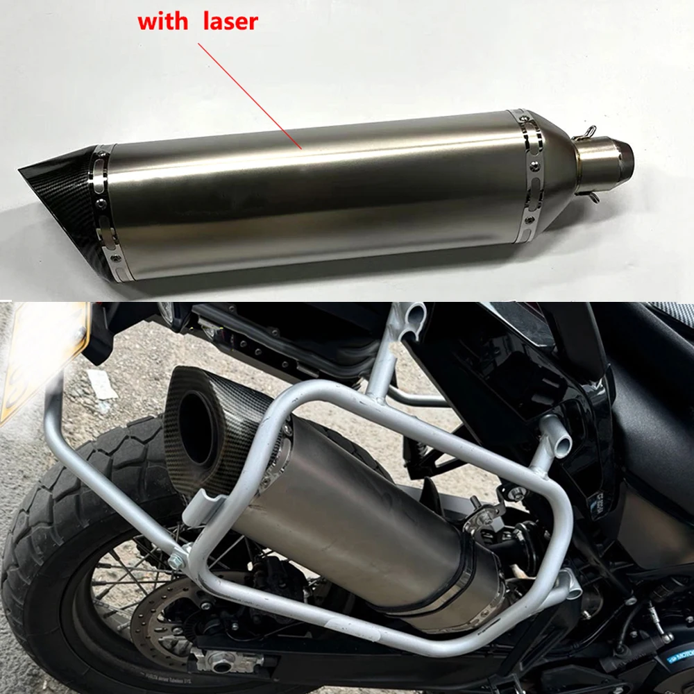 

Motorcross Exhaust Universal Motorcycle Muffler 470mm 570mm Length DB Killer Escape Moto Pipe For MT07 ER6N Z800 ZX10R