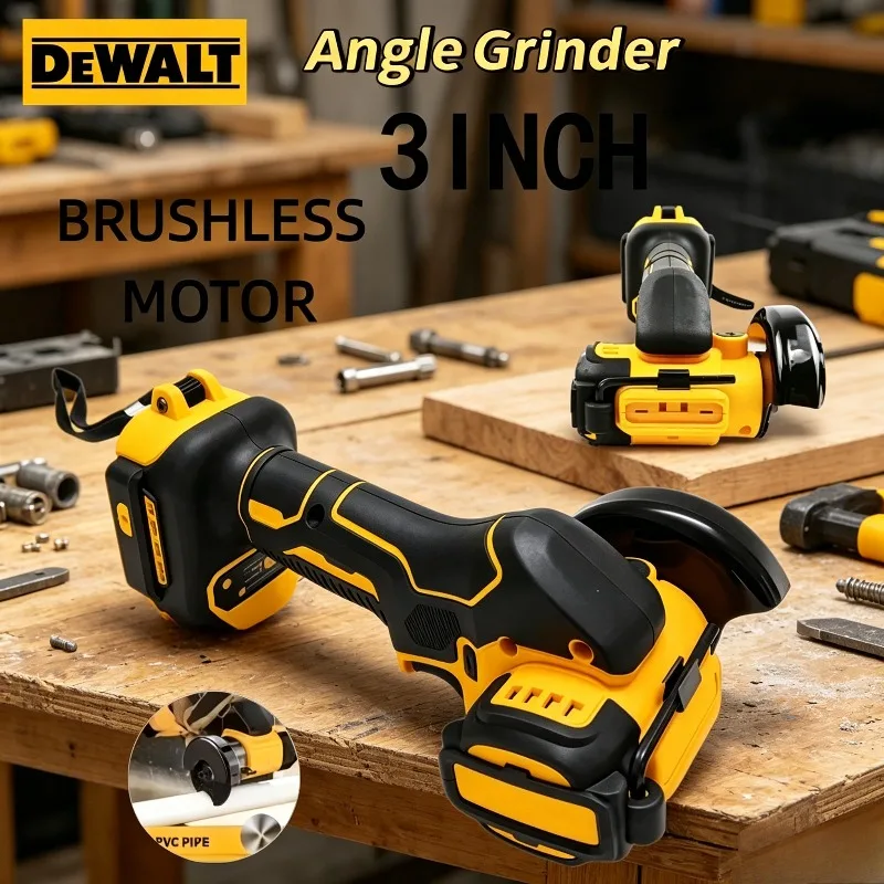 

Аккумуляторная мини-угловая шлифовальная машина DeWALT 3 дюйма для полировки и шлифовки, совместимая с аккумулятором DeWALT 20В, электрический инструмент для резки