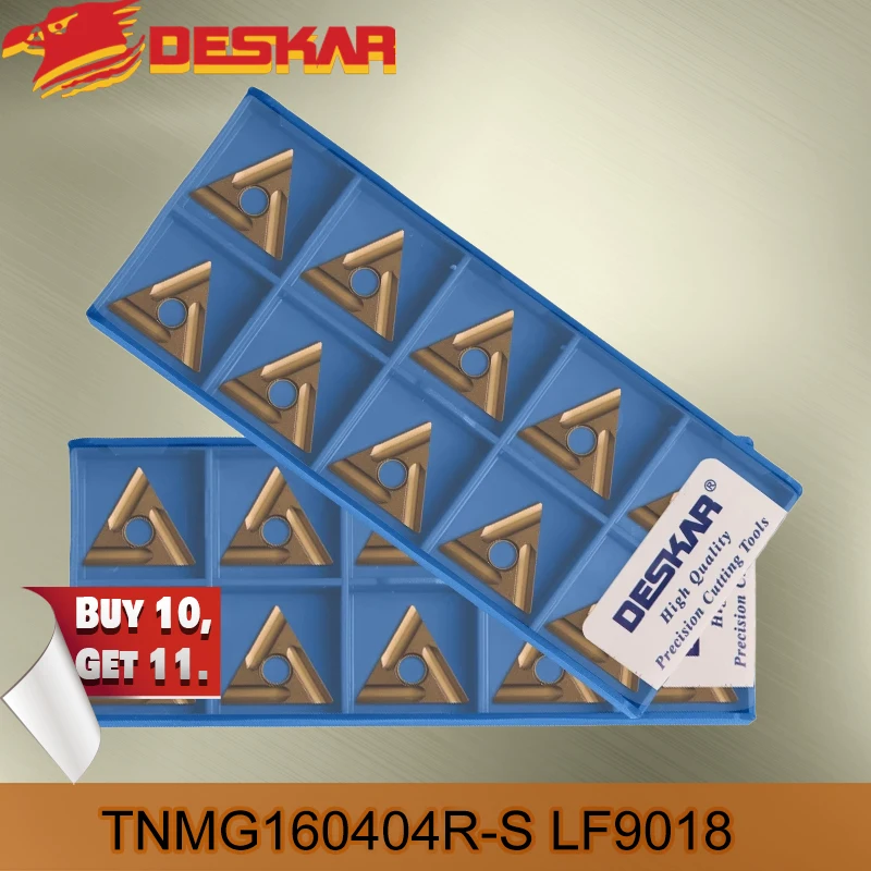 DESKAR TNMG160404R-S L-S TNMG160408R-S TNMG160408L-S LF6118 LF9018 LF9118 CNC Lathes Cutter Tools Carbide Inserts