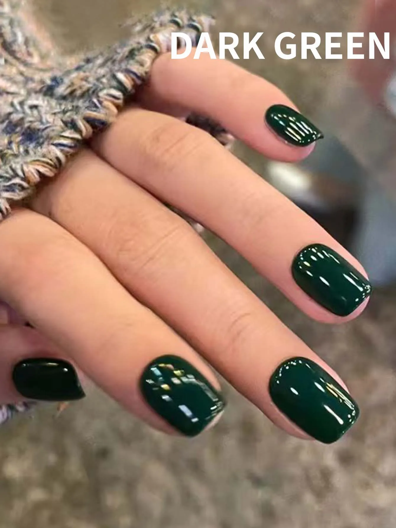 1pc 15ml Dark Green Gel Nail Polish Starter Pure Soak Off No Wipe Nail Gel Polish Suitable For All Seasons