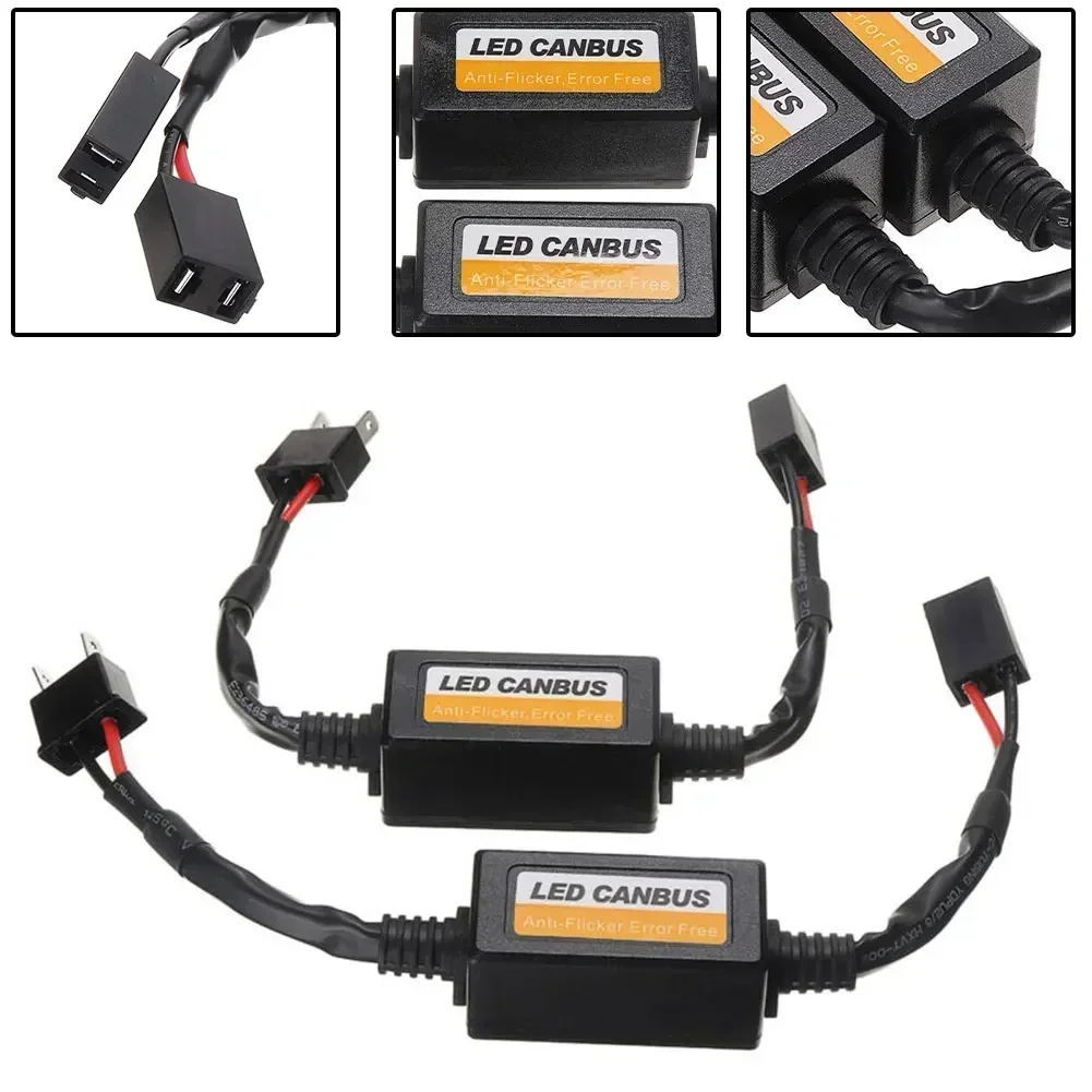 1/4 pièces H4 H7 H1 H11 9006 9007 LED Canbus phares de voiture résistance sans erreur pour SUV antibrouillard adaptateur outils Anti-scintillement