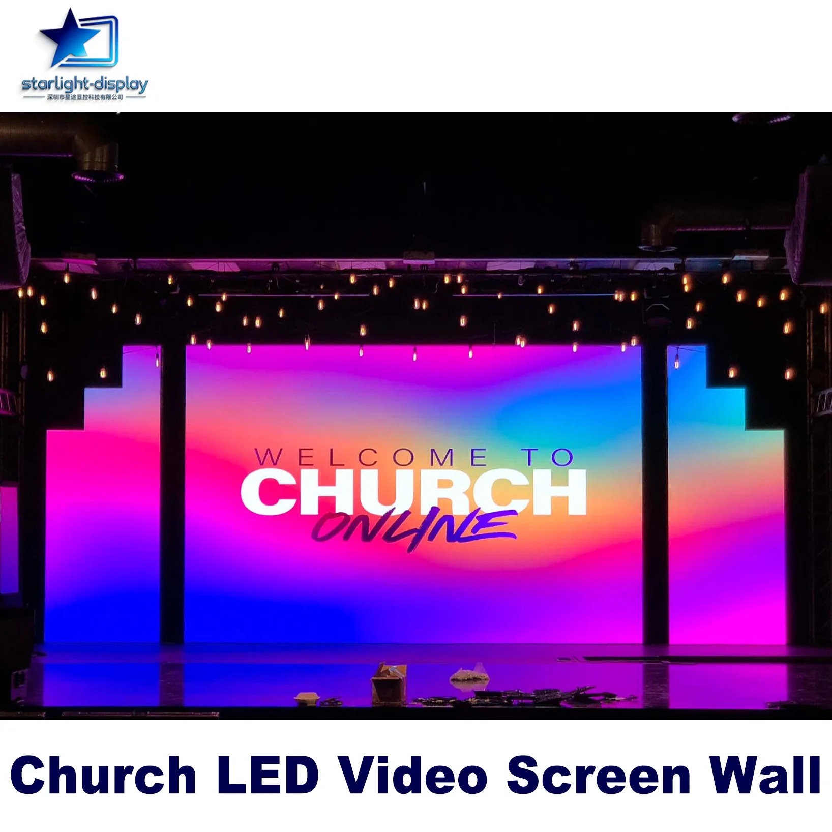 Church Led Video Wall 640*480mm Indoor Advertising Screen Fine Pitch Meeting Room Led Display Screen P2.5 Video Wall Panel
