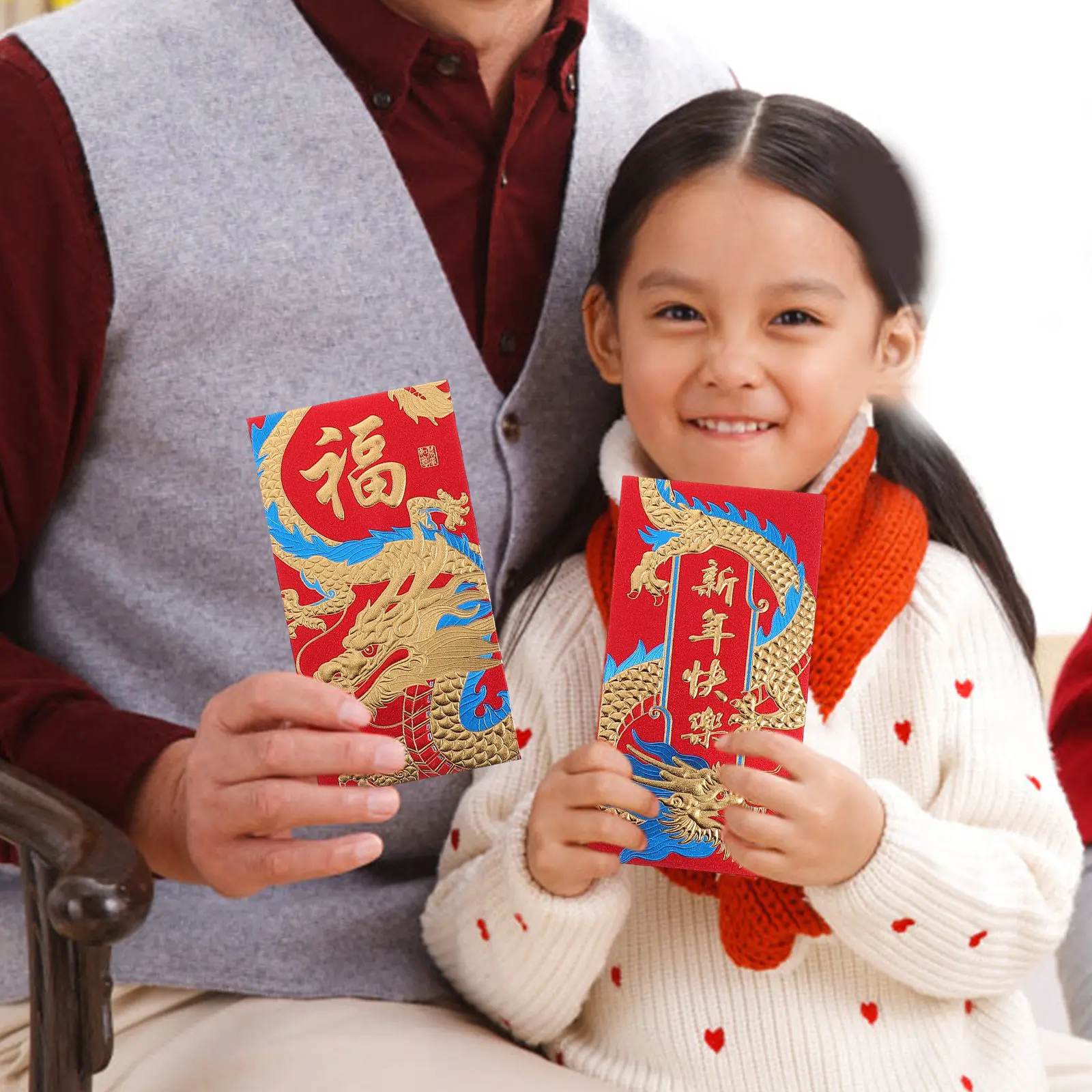 

24Pcs Dragon Year Red Envelopes Paper Red Packets New Year Money Pouches Festival Gift Money Pouch