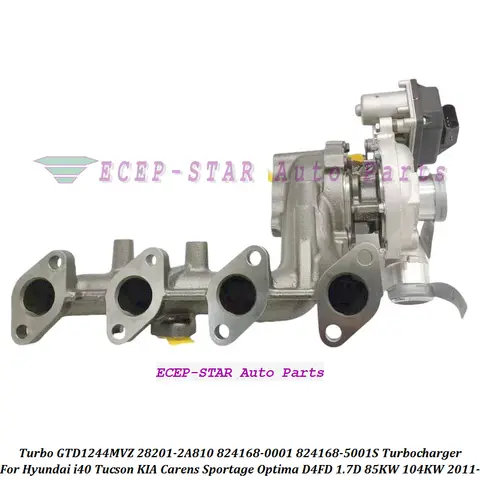 Turbo Patrone CHRA GTD1244MVZ 824168 28201-2A810 824168-5001S Für Hyundai i40 Tucson Für KIA Carens Sportage Optima D4FD 1,7 D