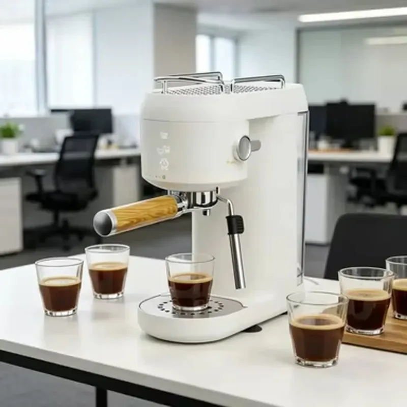 STLF User-friendly semi-automatic coffee machine with visual pressure gauge, suitable for families to brew coffee manually