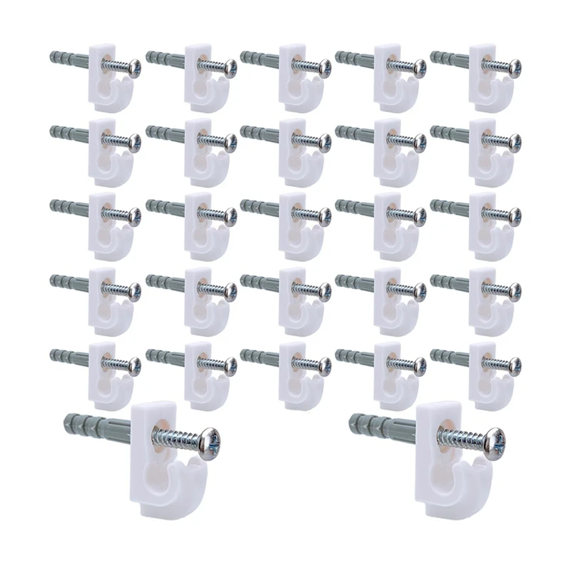Down Wall Clips- 30 Sets Wire Shelf Brackets Loop Clips-Closet Shelves Clips-Wire Shelf Back Wall Clip,Included Clips