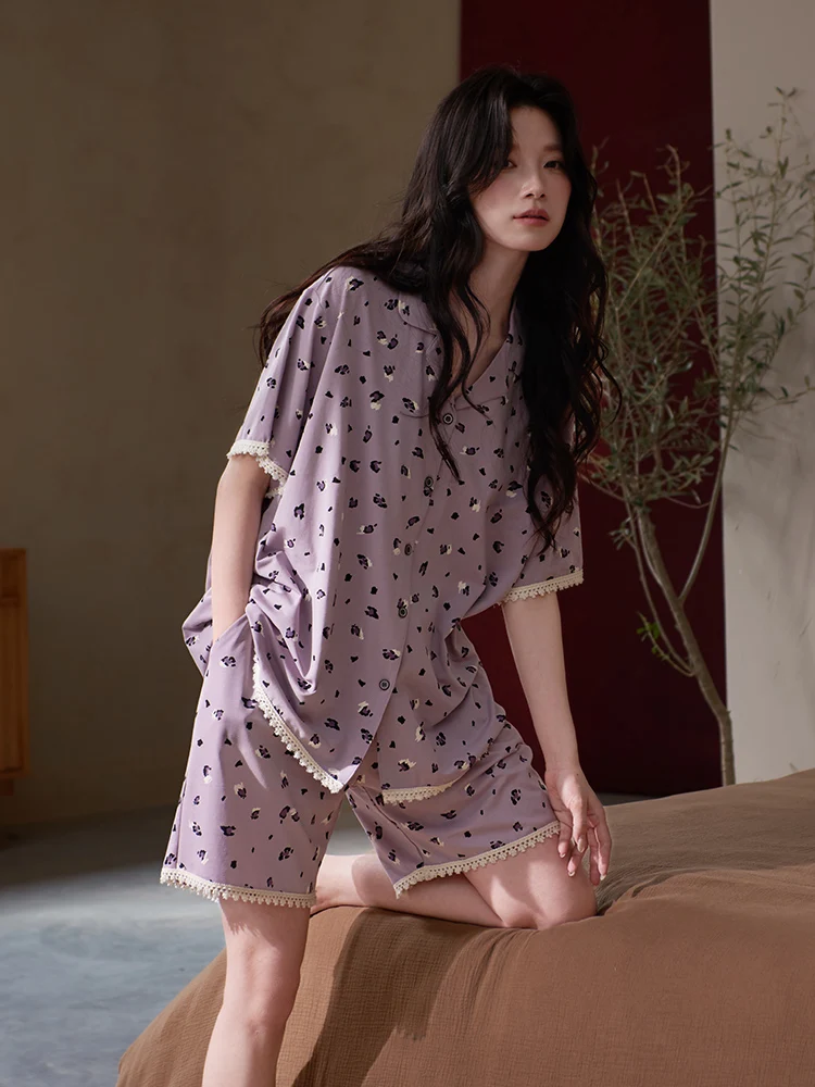 nouvelle-chemise-de-nuit-shaqian-en-coton-modal-violet-sensation-fraiche-manches-courtes-en-soie-glacee-peut-etre-portee-a-l'exterieur-comme-vetement-d'interieur-style-romantique
