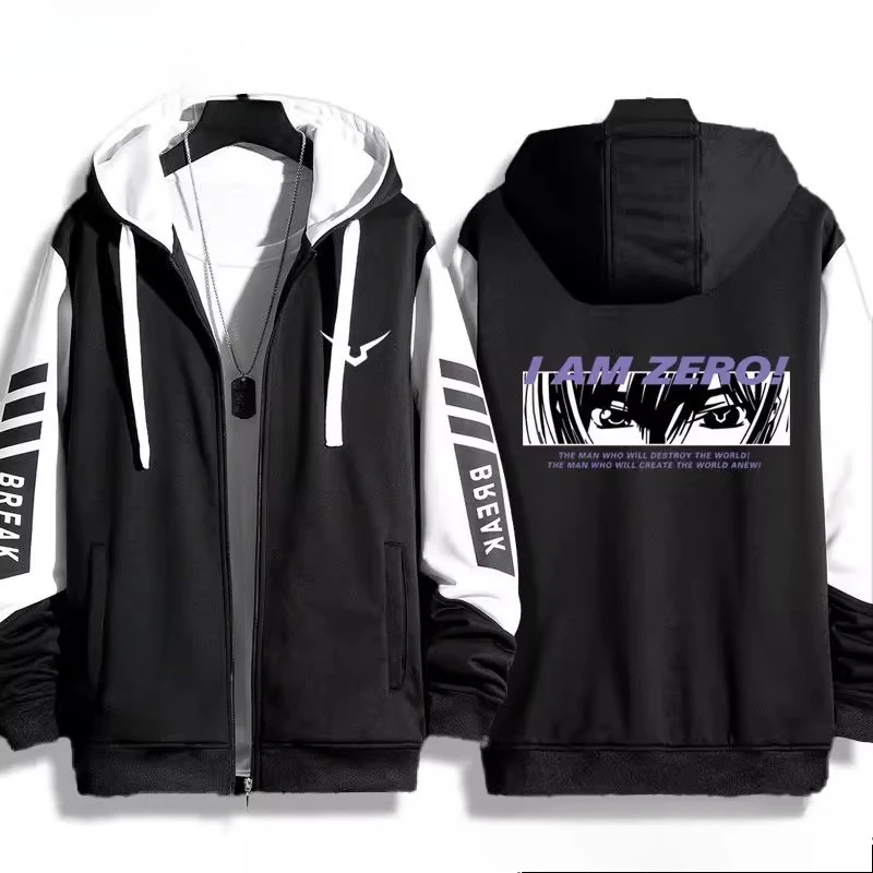 كود Geass Lelouch of The Rebellion ثلاثية الأبعاد طباعة زمم النساء/الرجال هوديي البلوز الشارع الشهير الهيب هوب تأثيري سستة مقنعين سترة