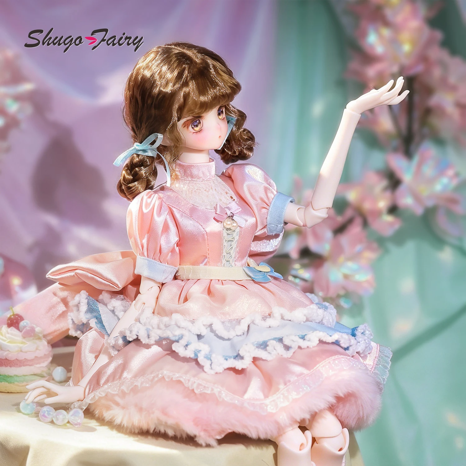 BJD Doll 1/4 Shugafairy Triley A Full Set Ball Jointed Doll Y2K Kpop Blythe Lolita Sweet Floppy-Eared Dog  Resin Doll Gift
