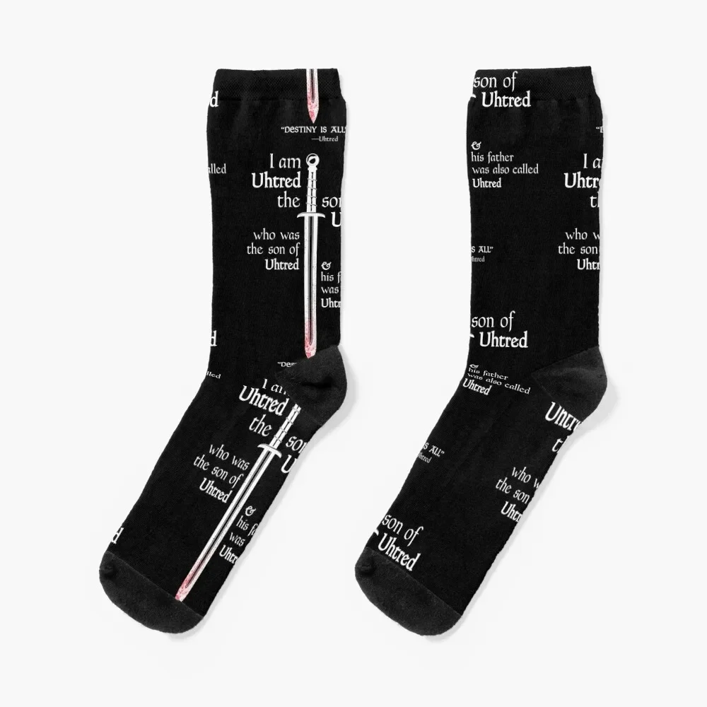 The Last Kingdom - Uhtred - DESTINY IS ALL - Dark Soul Edition Socks gifts Hiking boots cute Luxury Woman Socks Men's