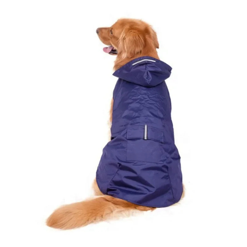 

Pet Dog Raincoat Waterproof Large Dogs Clothes Outdoor Coat Rain Jacket Reflective Golden Retriever Labrador Husky Big Poncho