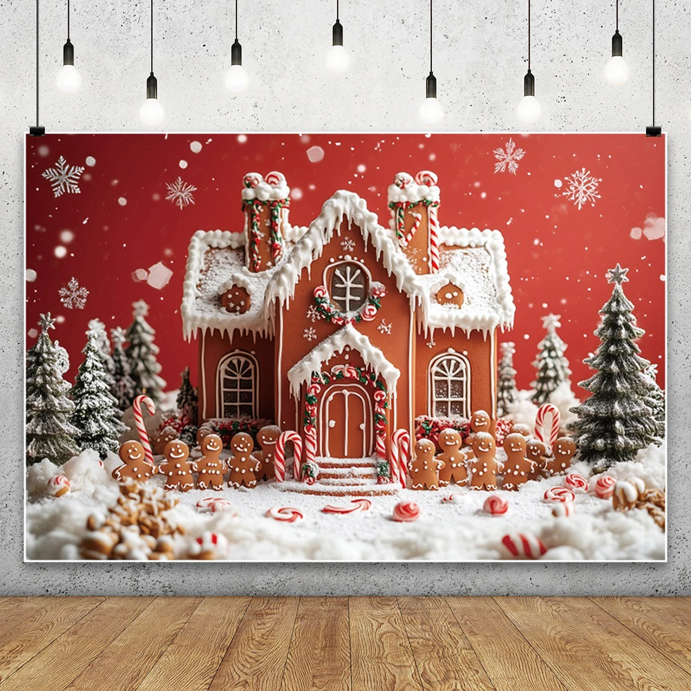 الشتاء عيد الميلاد التصوير الخلفيات عيد الميلاد إكليل الحلوى كوخ عطلة الكبار الأسرة صور التصوير خلفية استوديو الدعائم