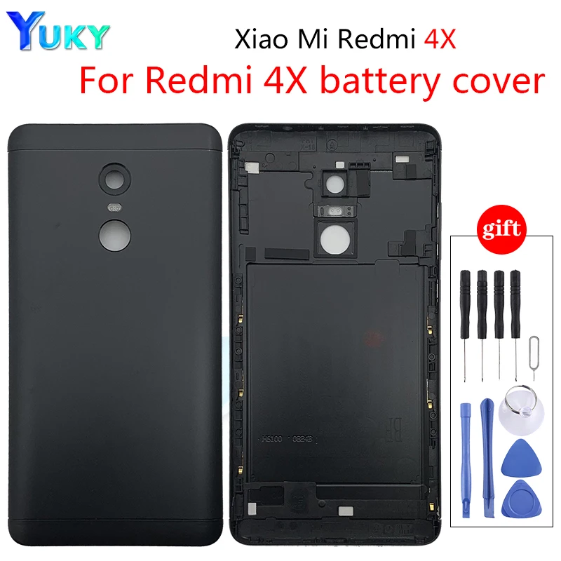 

for Xiaomi Redmi 4x Battery Cover Rear Door Housing Case with adhesive 4x back metal For xiaomi Redmi 4X battery cover