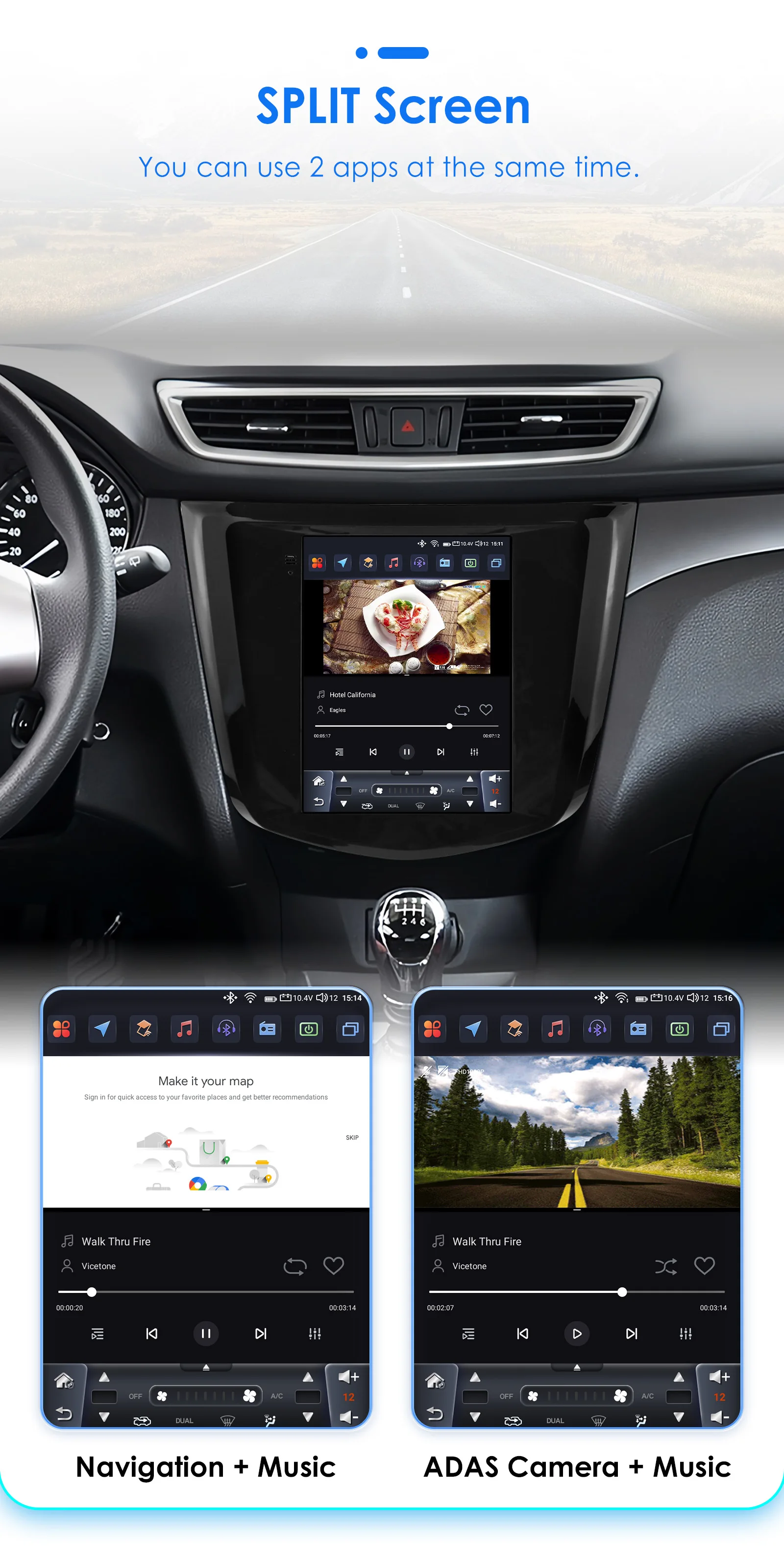 Hizpo For Tesla Style Android Auto Radio For Nissan Qashqai J11 X-Trail 3 T32 2013 -2017 Carplay 4G Car Multimedia GPS Autoradio