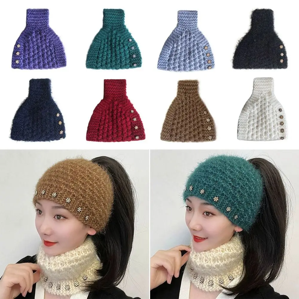 

Fashion Warm Winter Wool Headbands Wide Edge Thicken Headscarf Soft Windproof Hair Band Girls