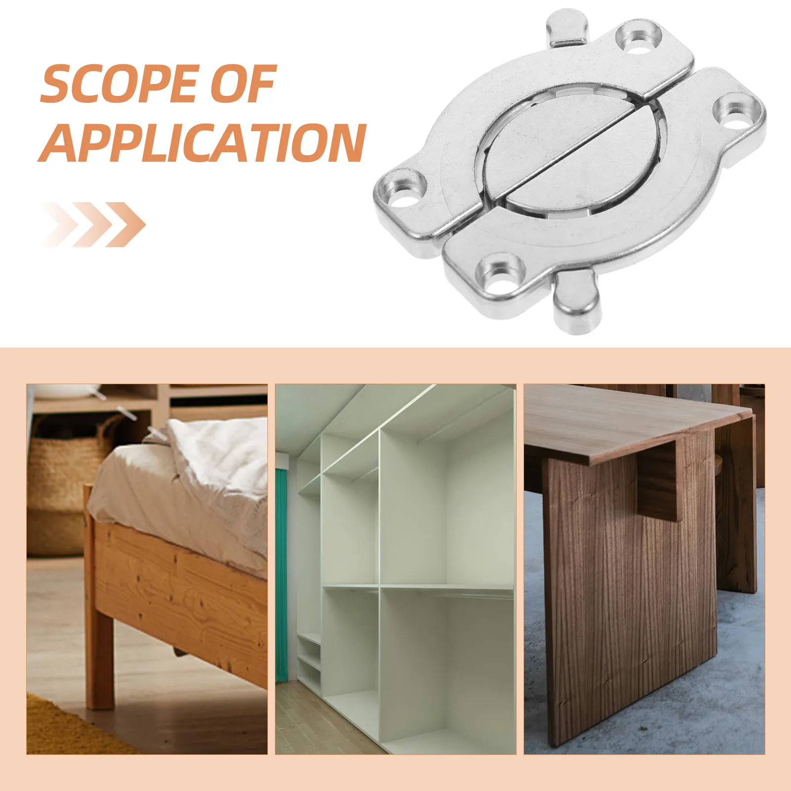 Heavy Duty Zinc Alloy Tabletop Connector Buckle for Wooden Board Splicing Dining Table Countertop Outdoor Folding Table Hardware