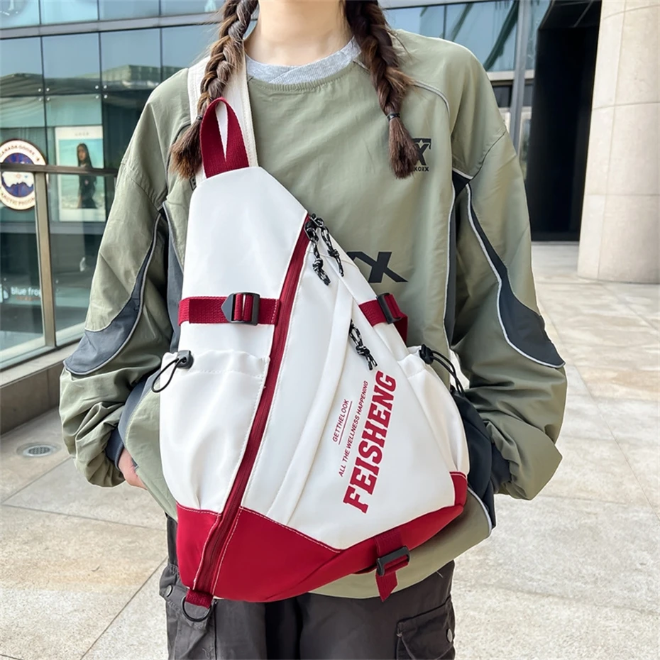 

Techwear Стиль Открытый Мотоцикл Спортивный Рюкзак на одно плечо Унисекс Хип-Хоп Многофункциональная Нагрудная Сумка Тактическая Сумка Через Плечо