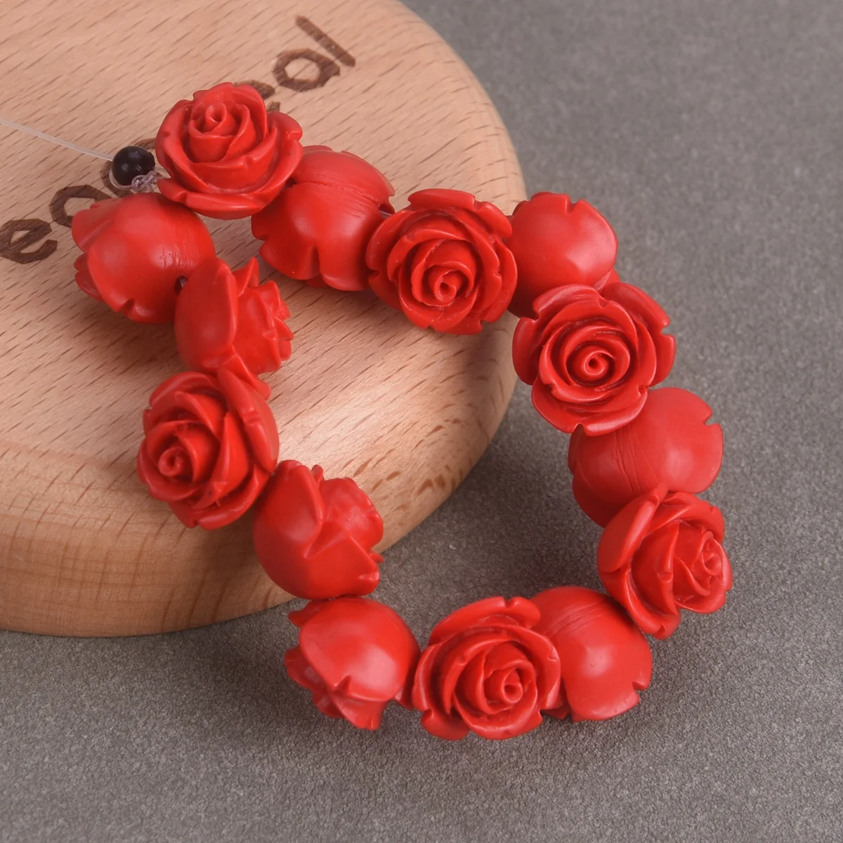 10PCS Red Flower 10mm 12mm 15mm Side Hole Artificial Coral Loose Beads For Jewelry Making DIY Crafts Findings