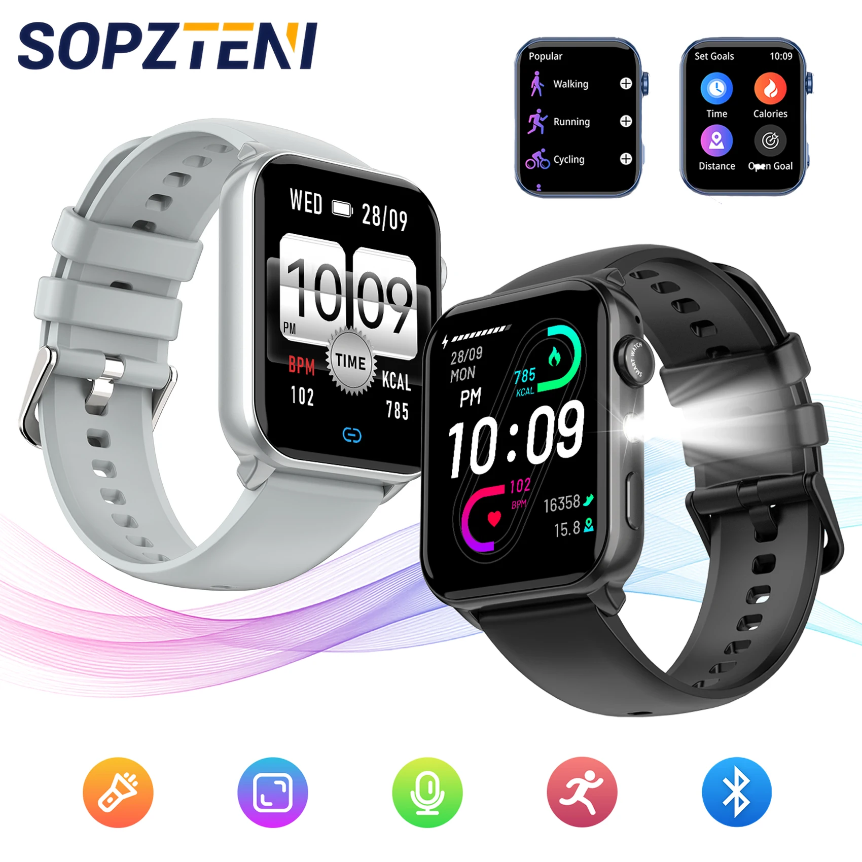 

2025 Новые умные часы R30 Max со светодиодным фонариком для мужчин и женщин, монитор здоровья, 1,91-дюймовый TFT-экран, Bluetooth-часы для звонков для Android IOS